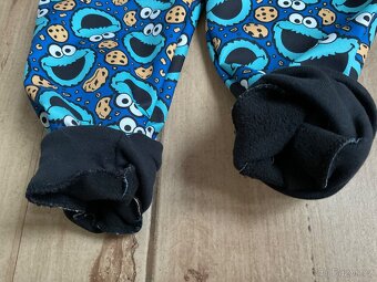 Nové- handmade zimní soft kalhoty- 98 (d.70cm) - 7