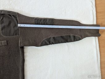 Olivově zelený army svetr - 7