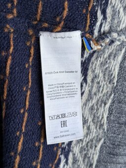Vlněný svetr Fjallraven Ovik Knit Sweater M Dark Navy - 7