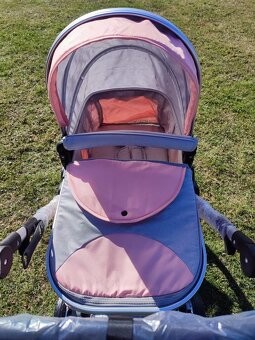 Nový kombinovaný kočárek 3v1 (růžový) - 7