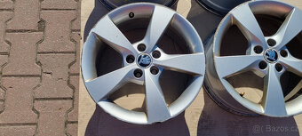 Alu kola originál Škoda Rapid 5x100 7x16 ET46 5JA 601 025 A - 7