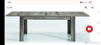 Jídelní stůl 160(200,240)x90 cm, rozkládací+lavice+žile - 7