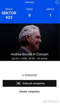 Top lístky na koncert Andrea Bocelli, O2 Aréna Praha - 7
