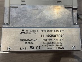 Frekvenční měnič Mitsubishi E500 + RFI filtr Schaffner - 7