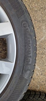 Alu kola 5x112 Škoda R17 pneu 205/50R17 continental zimní - 7