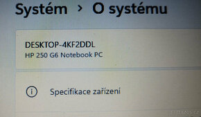 Notebook HP 250 G6, černá 3VJ20EA#BCM - 7