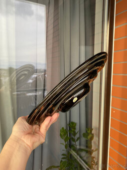 Oválná miska 29 cm, kouřové hutní sklo, Beránek - 7