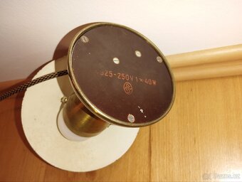 Retro mosazná lampička hříbek - 7
