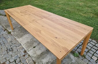 Nový rozkládací stůl dub masiv 90x140+100 cm - 7