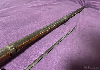 Vojenská Křesadlová Puška S Bajonetem - 18 mm - 7
