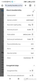 Úzká pračka značky Hoover H 300pro až na 8kg - 7