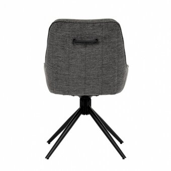 Šedá otočná jídelní židle - 7