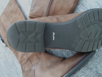 Hnědé kožené boty kozačky Baťa - 39 - 7