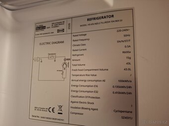 Malá lednice - lednička mini barová chladnička - 7