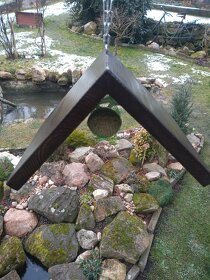 Krmítko na lojovou kouli, masivní dřevo, ruční práce, EKO - 7