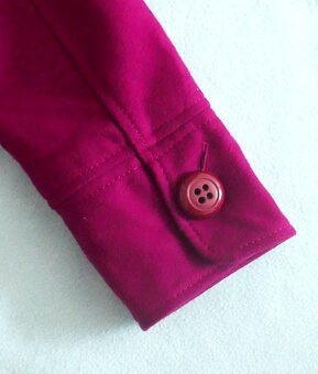 Kvalitní fuchsiový zimní vlněný kabát/paleto,vel. S, zn.Etam - 7