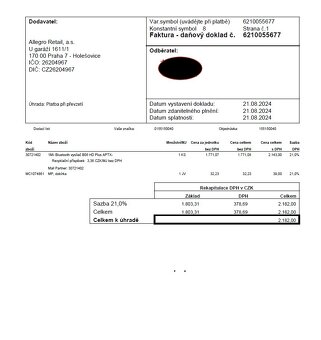 Bluetooth přijímač 1Mii B06 HD Plus APTX-HD (LDAC) - 7