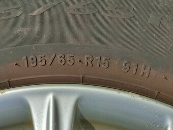 ALU litá kola na MAZDA 6, 195/65/15,rozteč 5x114mm+matice. - 7