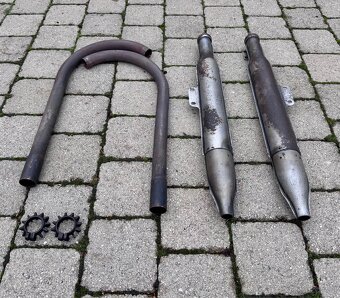 Jawa ČZ malá kývačka i půlbuben - výfuky - 7