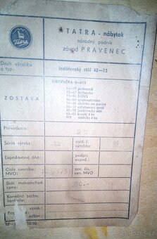 Původní rozkládací jídelní stůl - retro - 7