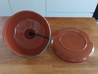 VELKÁ SÝROVÁ RUČNĚ MALOVANÁ MÍSA BILANGE PROVENCE FRANCIE - 7