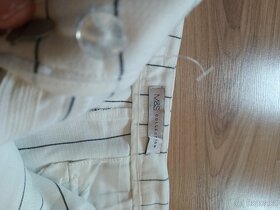 Nové dámské bílé kalhoty s proužky Marks & Spencer - 7