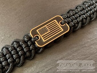 Paracord náramek (19 cm) black - 7