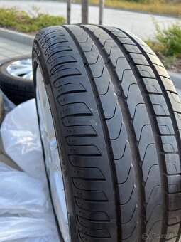 Originální ALU Škoda 5x112 R17 - Zánovní pneu Pirelli - 7