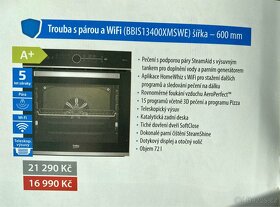Nová trouba BEKO BBIS13400XMSWE-s párou,5 let zár SUPER CENA - 7