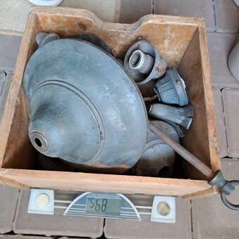 Starožitný bronzový lustr - 7