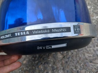 modry hasicsky majak TESLA, 24V - 7