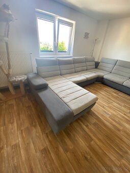 Velká rozkladaci sedací souprava s úložným prostorem - 7