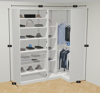 Ikea PAX rohová skříň - 7