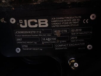 Pásový bagr JCB 8026 CTS - 7