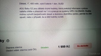 Dětské chytré hodinky AGU BABY G2-nové - 7