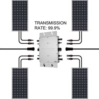 Solární síťový střídač DC na AC 1200 W - 7