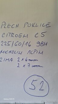 CITROEN C5 PLECH KOLA 225/60/16 98H, ZIMA, Č.52 - 7