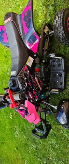 Nová růžová benzinová čtyřkola pro děti 5-10 let - 7