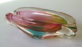 Váza a popelník z barevného hutního skla - 7