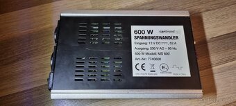 Měnič napětí 12V 600/1200W do 50km dovezu zdarma - 7