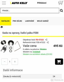 Opravná sada řadící páky - 7