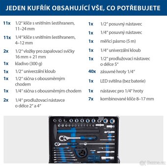 Scheppach TB 200 hliníkový kufr s nářadím 141 dílů - 7
