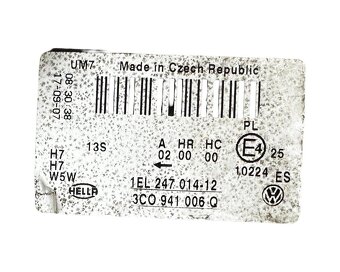 Pravý halogen světlo 3C0941006Q VW Passat B6 r.v. 2008 - 7