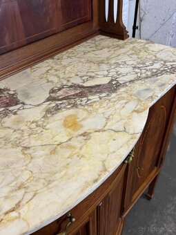 Starožitná komoda s nástavbou a zrcadlem (133023) - 7