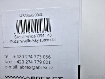 Model ŠKODA Felicia (1994) "HASIČI ČR" Abrex 1/43 - 7