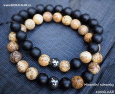 Pánské minerální náramky - náramek z minerálů lávy aj - 7