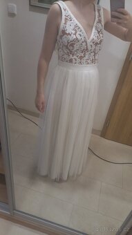 Prodám krásné bílé šaty - 7