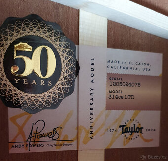 Nehraná elektroakustika Taylor 314ce 50th Limited - 7