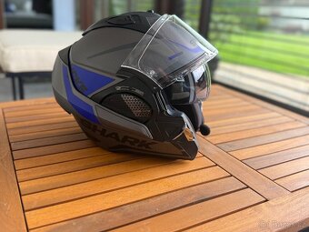 Odklápěcí přilba včetne intercomu Shark EVO-GT Encke Mat - 7