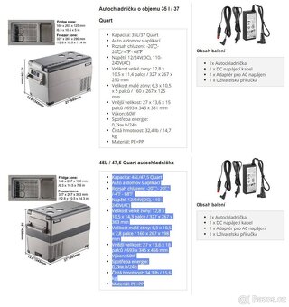 Kompresorová, autolednice, 35l 12V, 230 - 7